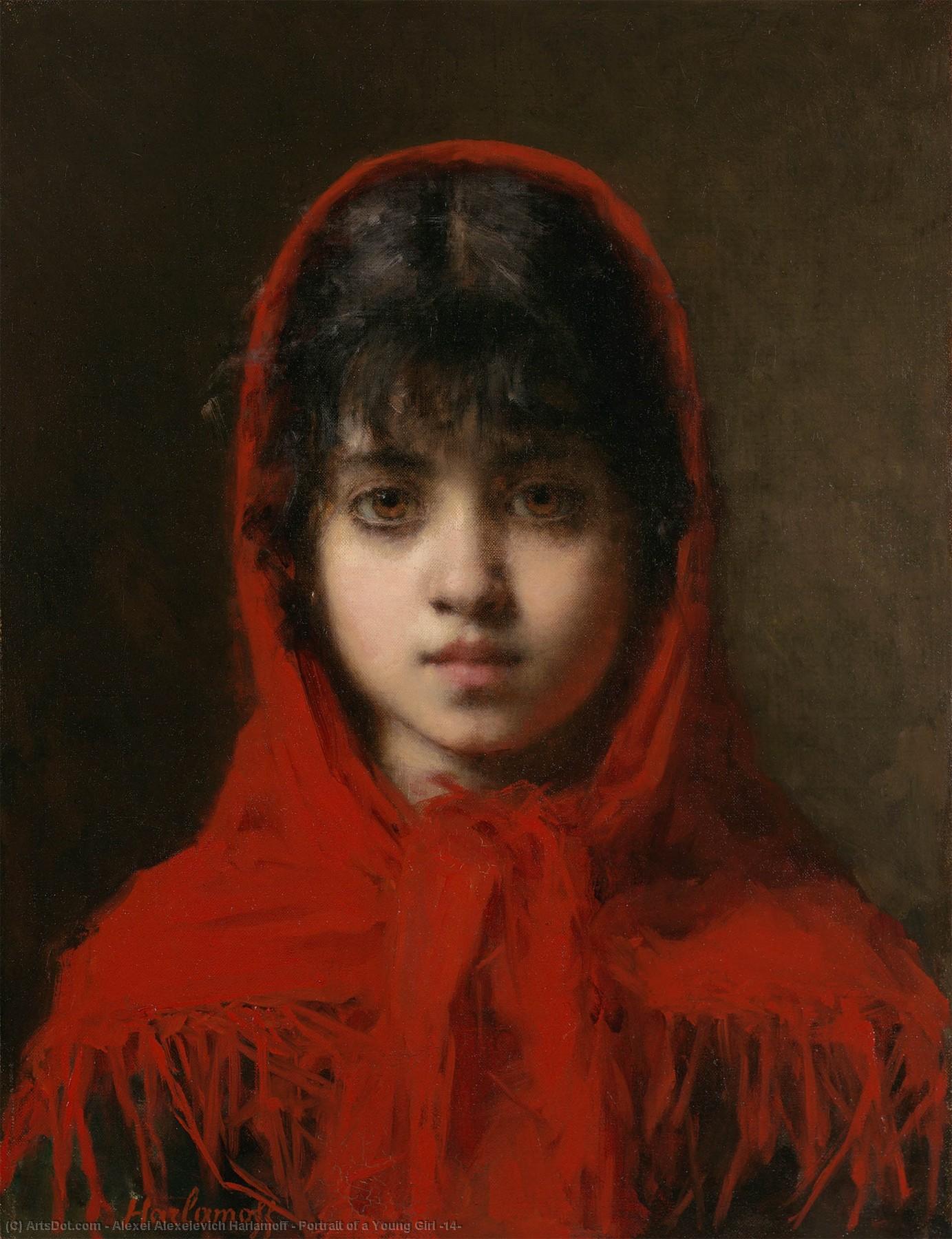 Portrait Of A Young Girl (14) — Alexei Alexeievich Harlamov