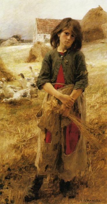 The Little Goose Girl Of Mezy — レオン・オーギュスタン・エルミット