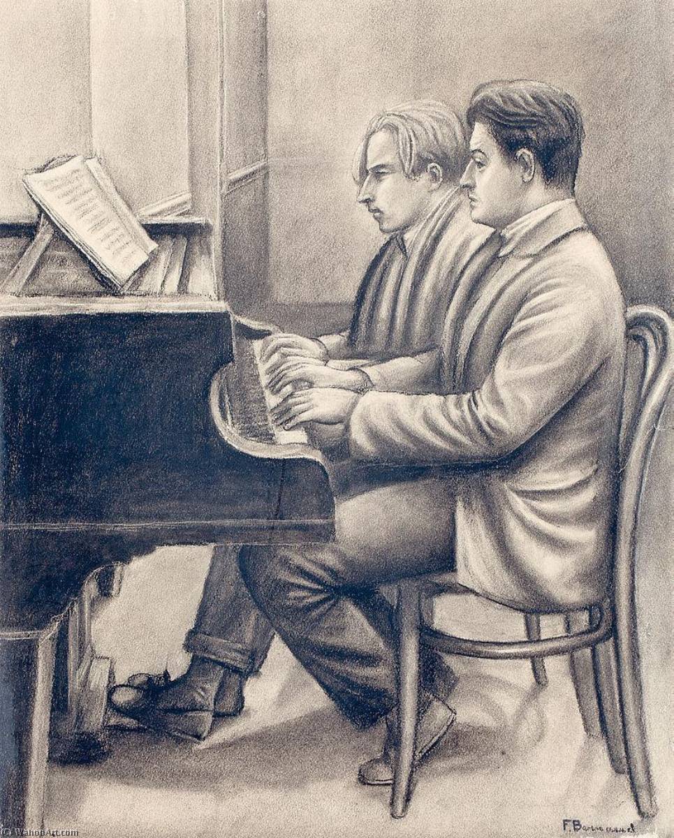 François Barraud And Albert Locca At The Piano — François Emile Barraud