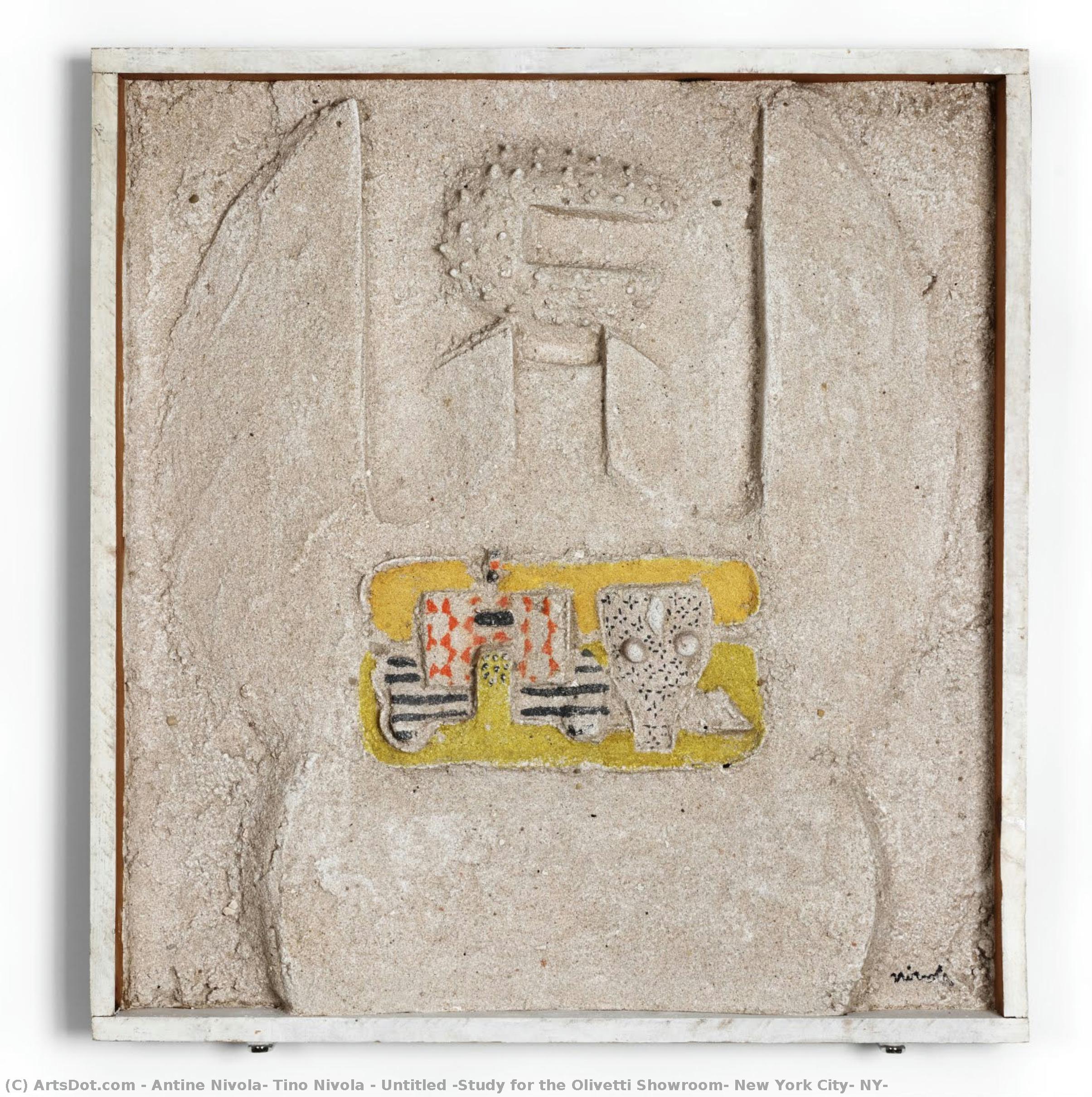 Untitled [study For The Olivetti Showroom, New York City, Ny] — Antine Nivola, Tino Nivola