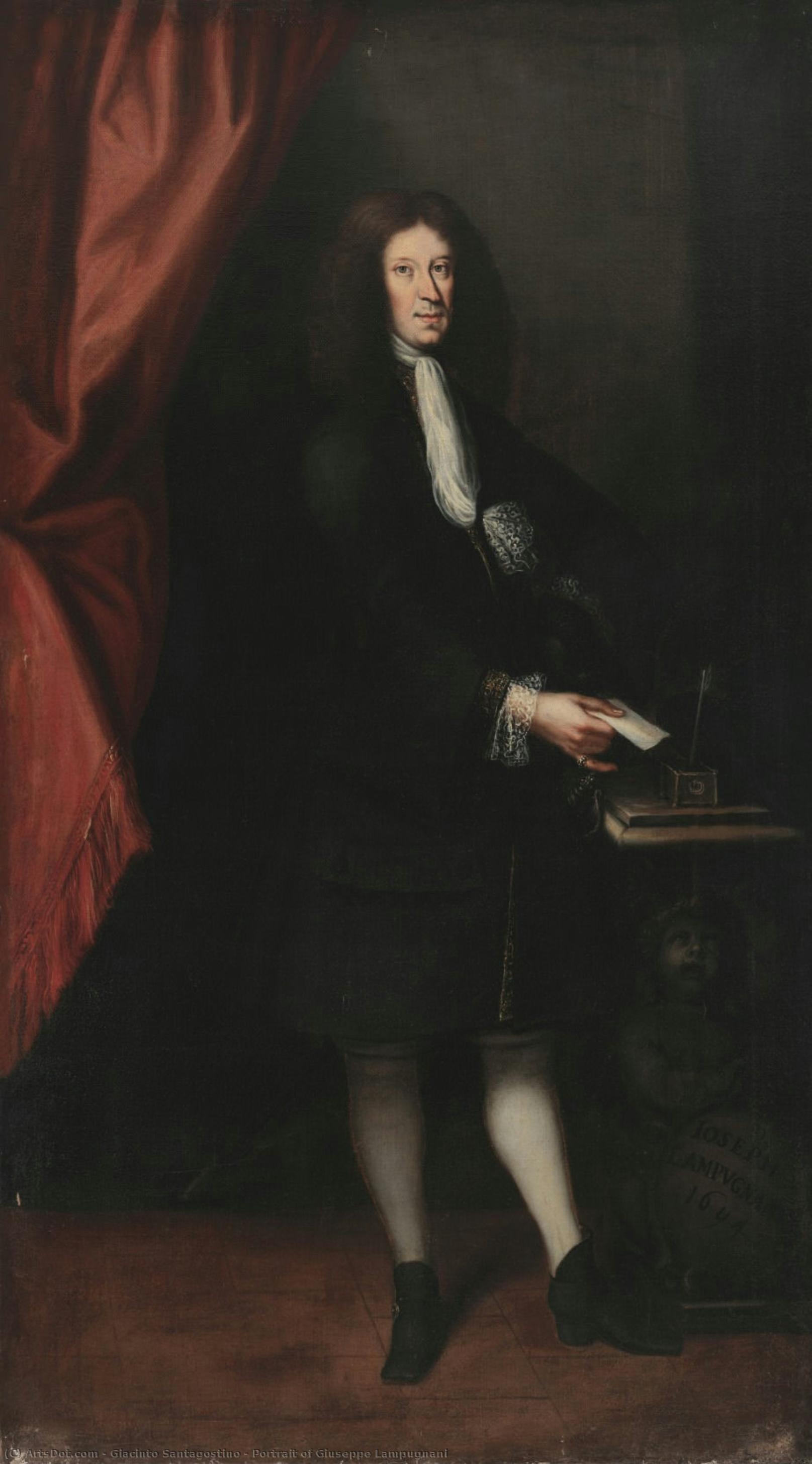 Portrait Of Giuseppe Lampugnani — Giacinto Santagostino