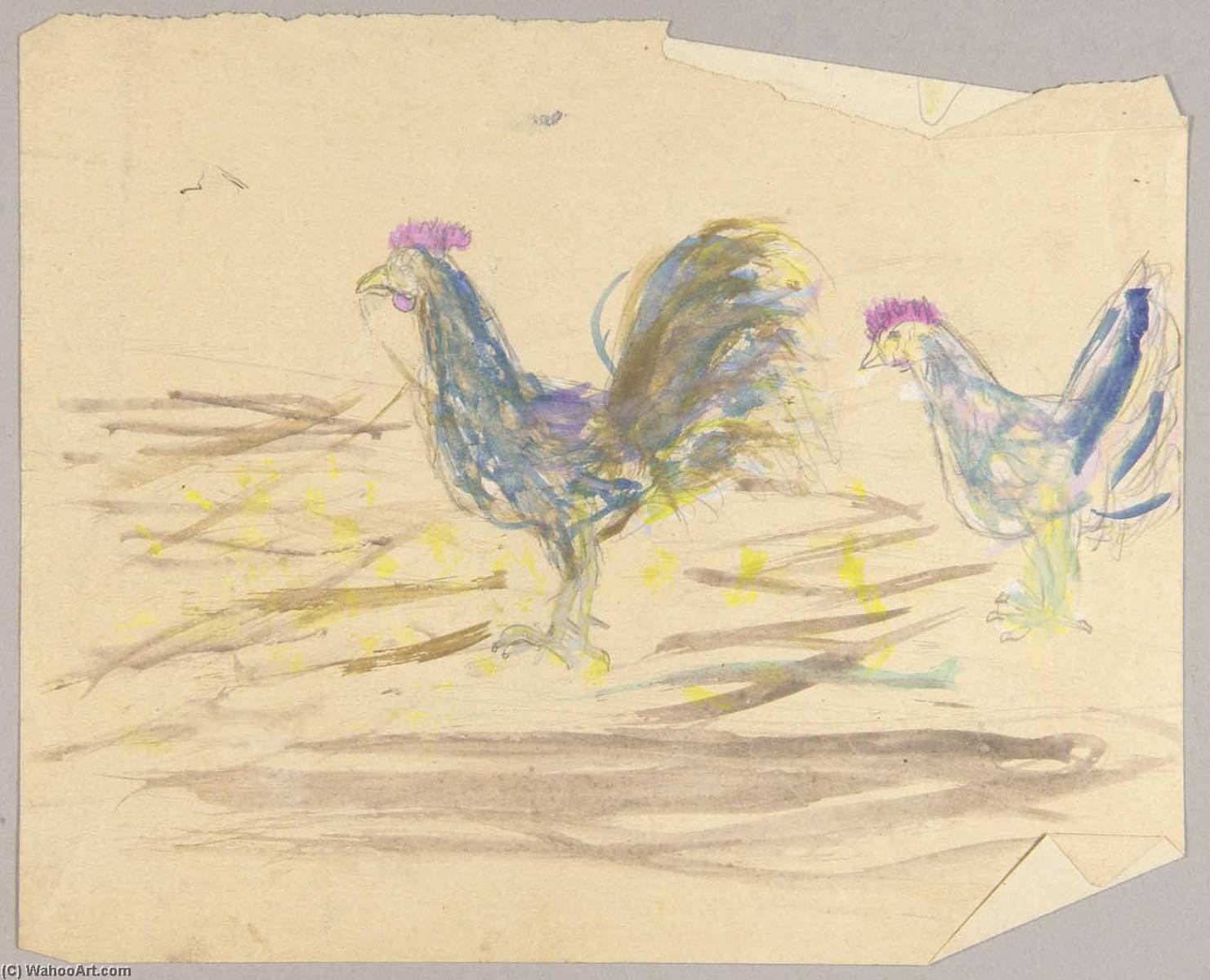 Roosters — William H. Johnson
