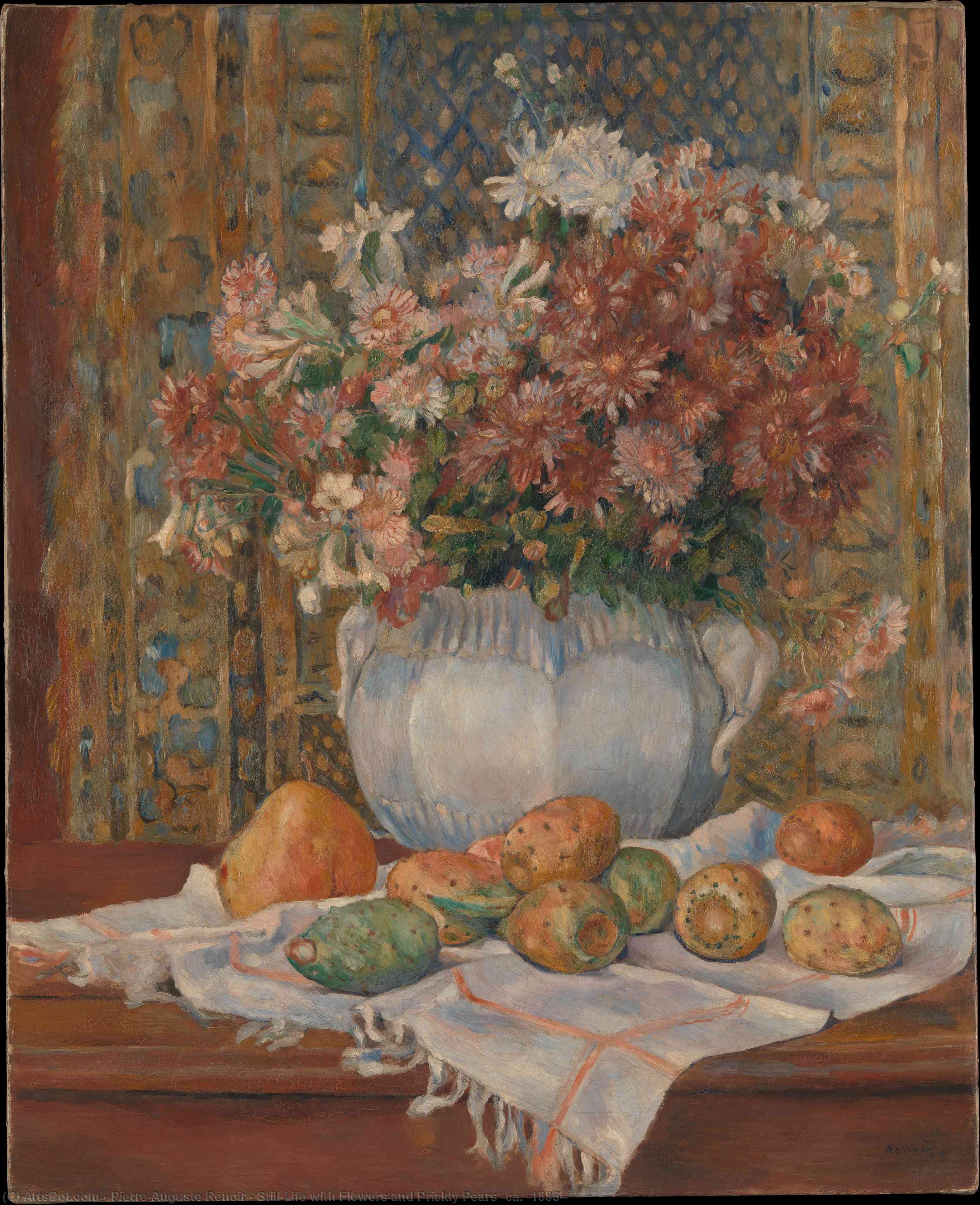 Still Life Mit Blumen Und Mirabellen — Pierre-auguste Renoir