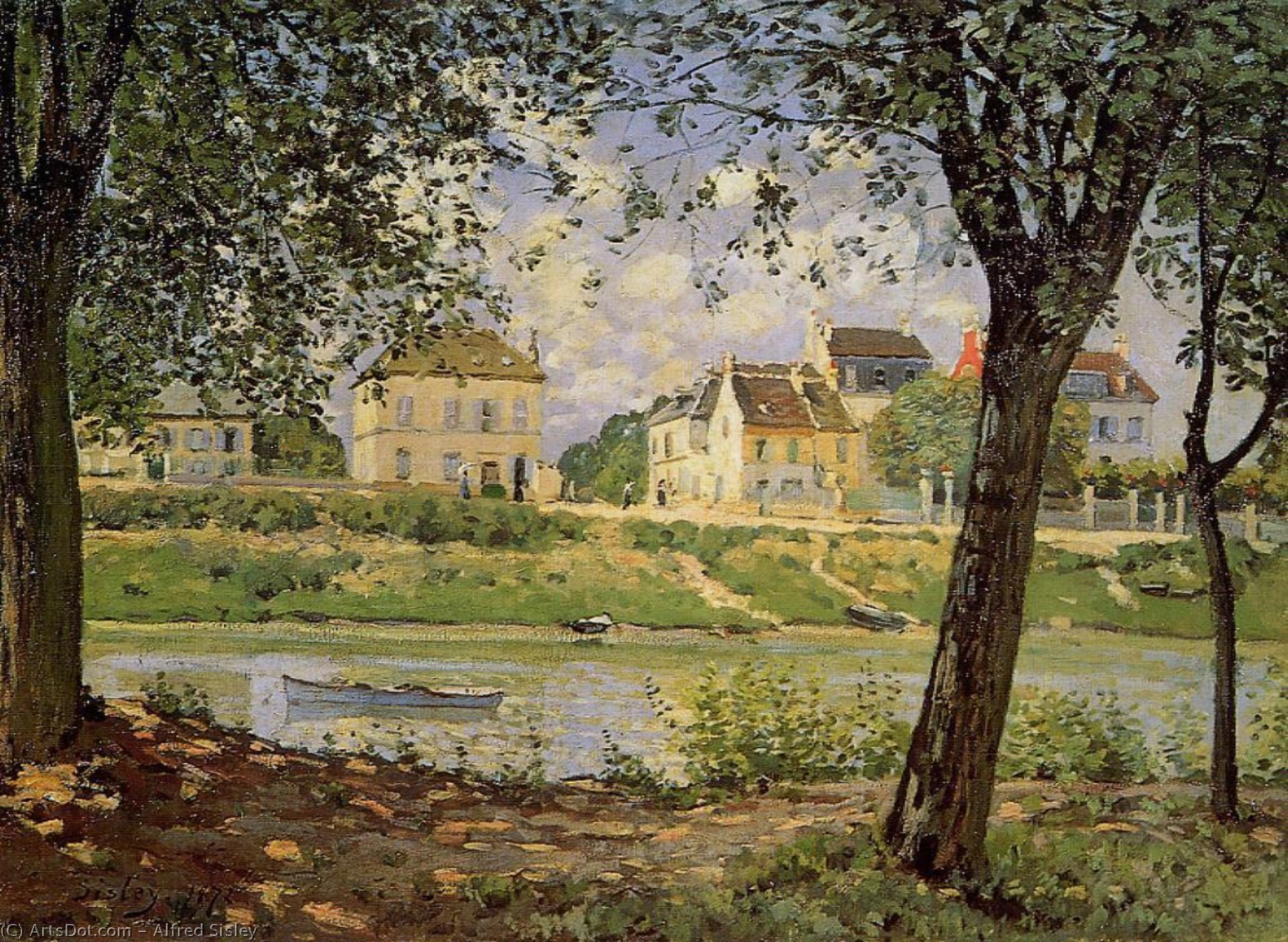 Village On The Banks Of The Seine (aka Villeneuve-la-garenne) — Alfred Sisley