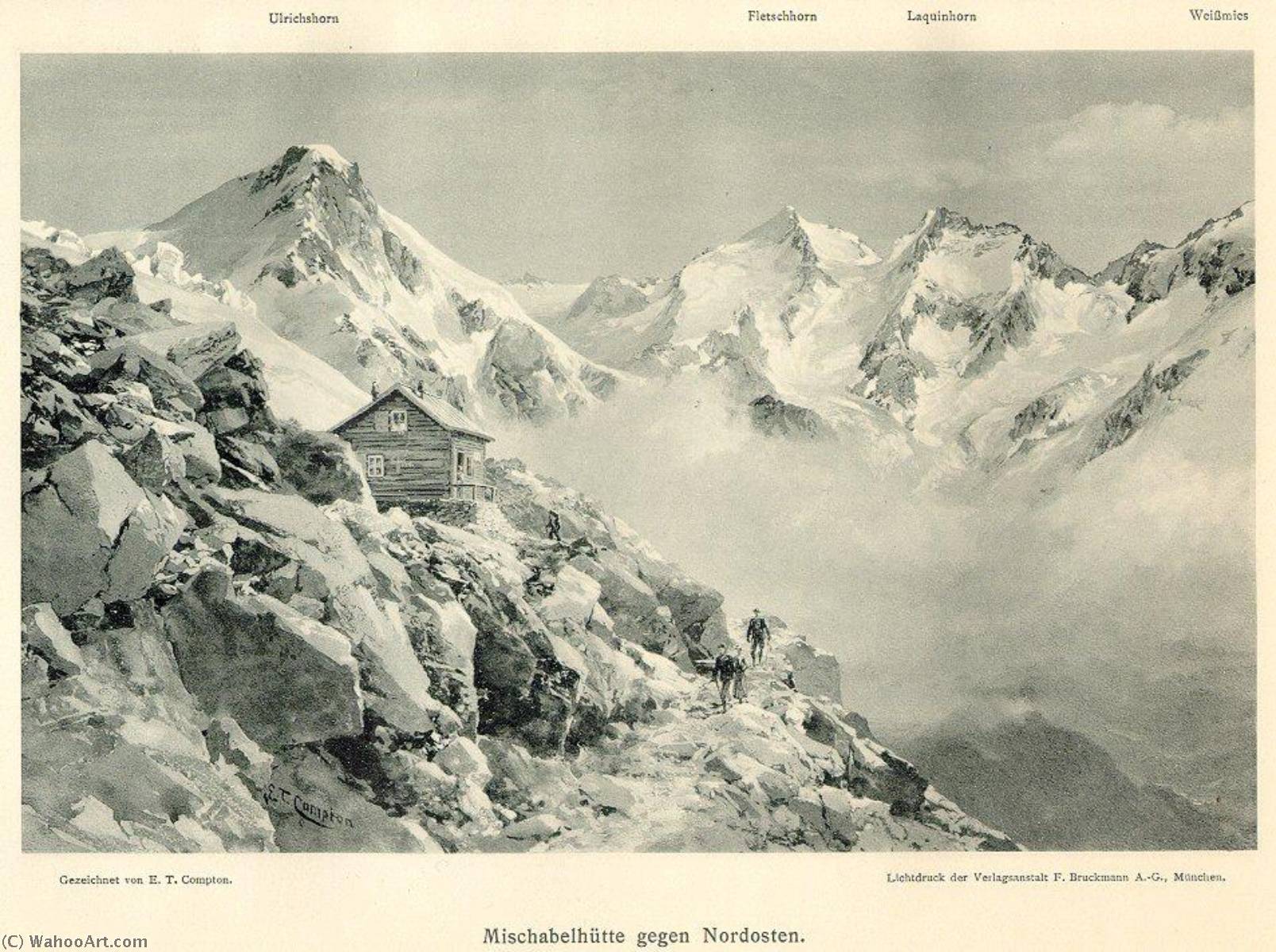Deutsch Mischabelhütte Gegen Nordosten — Эдвард Теодор Комптон
