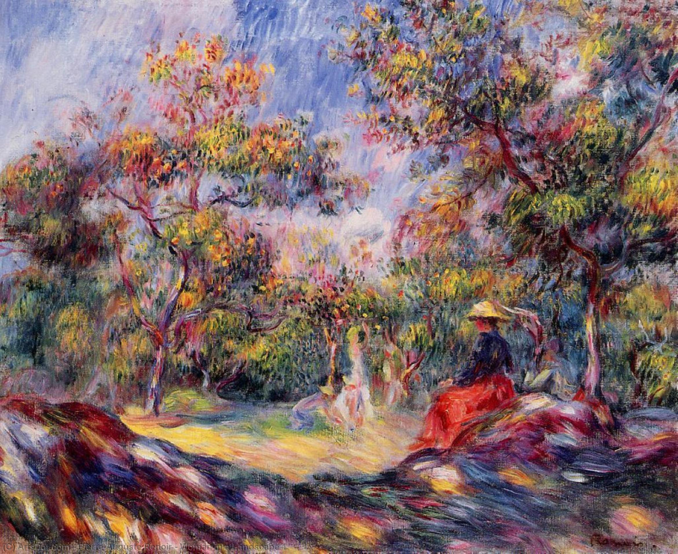 Die Frau Im Landschaftsbild — Pierre-auguste Renoir