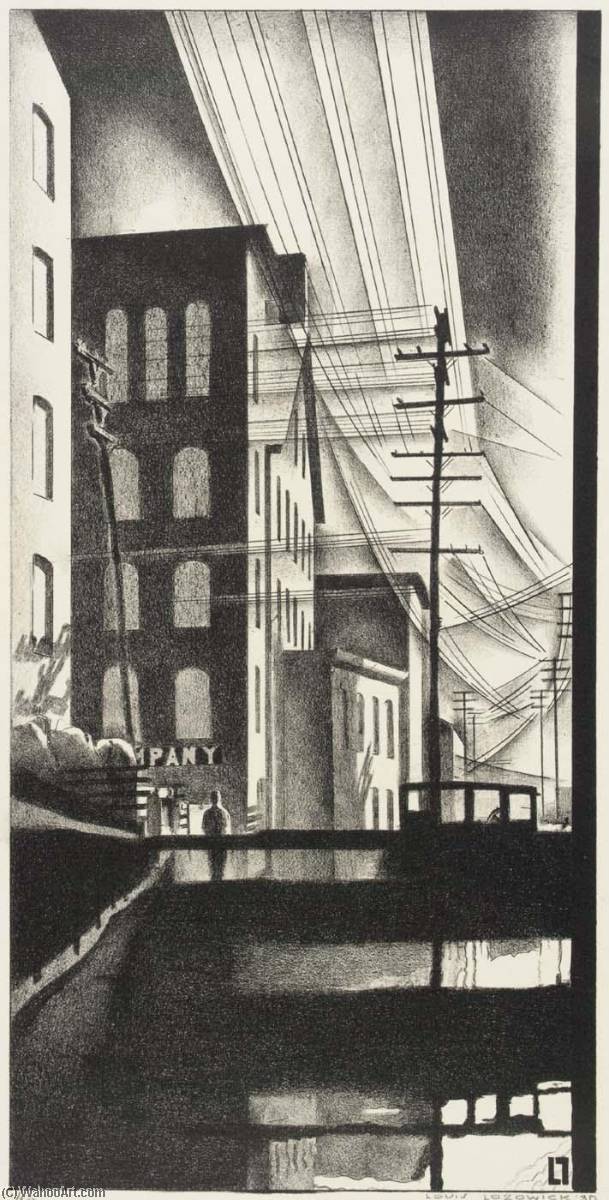 Factory And Canal — Louis Lozowick