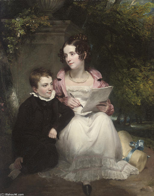 Portrait Of A Brother And Sister — Henry William Pickersgill