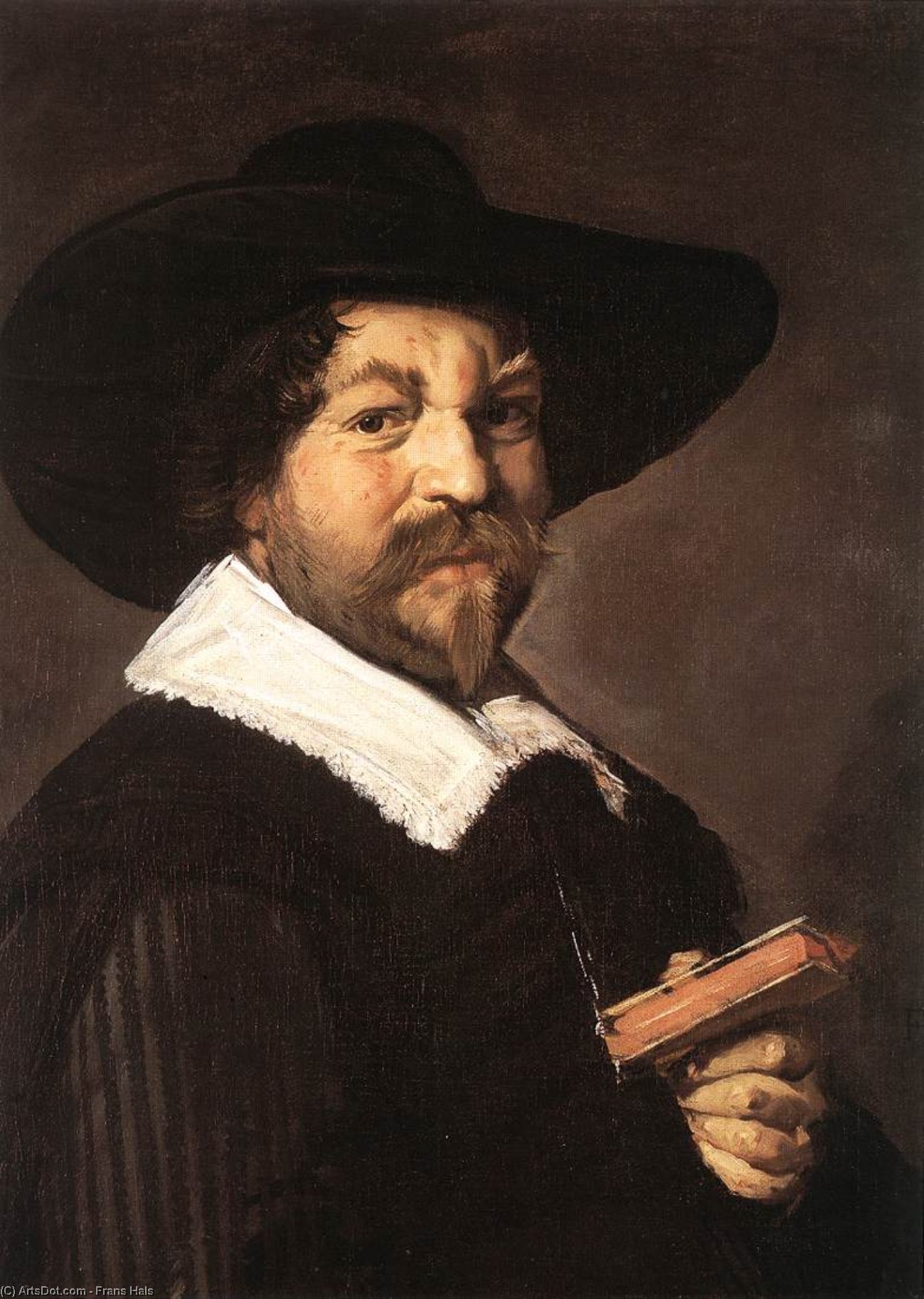 Portrait Of A Man Holding A Book — Frans Hals I