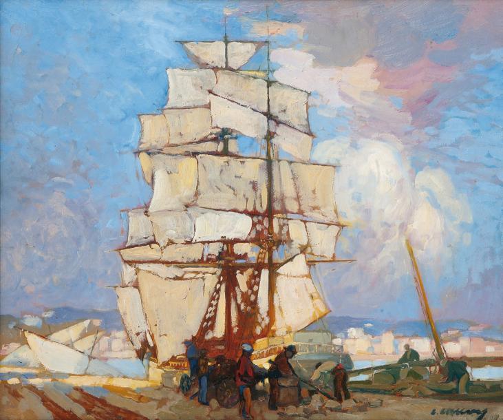 In The Harbor Of Algiers — Léon Cauvy