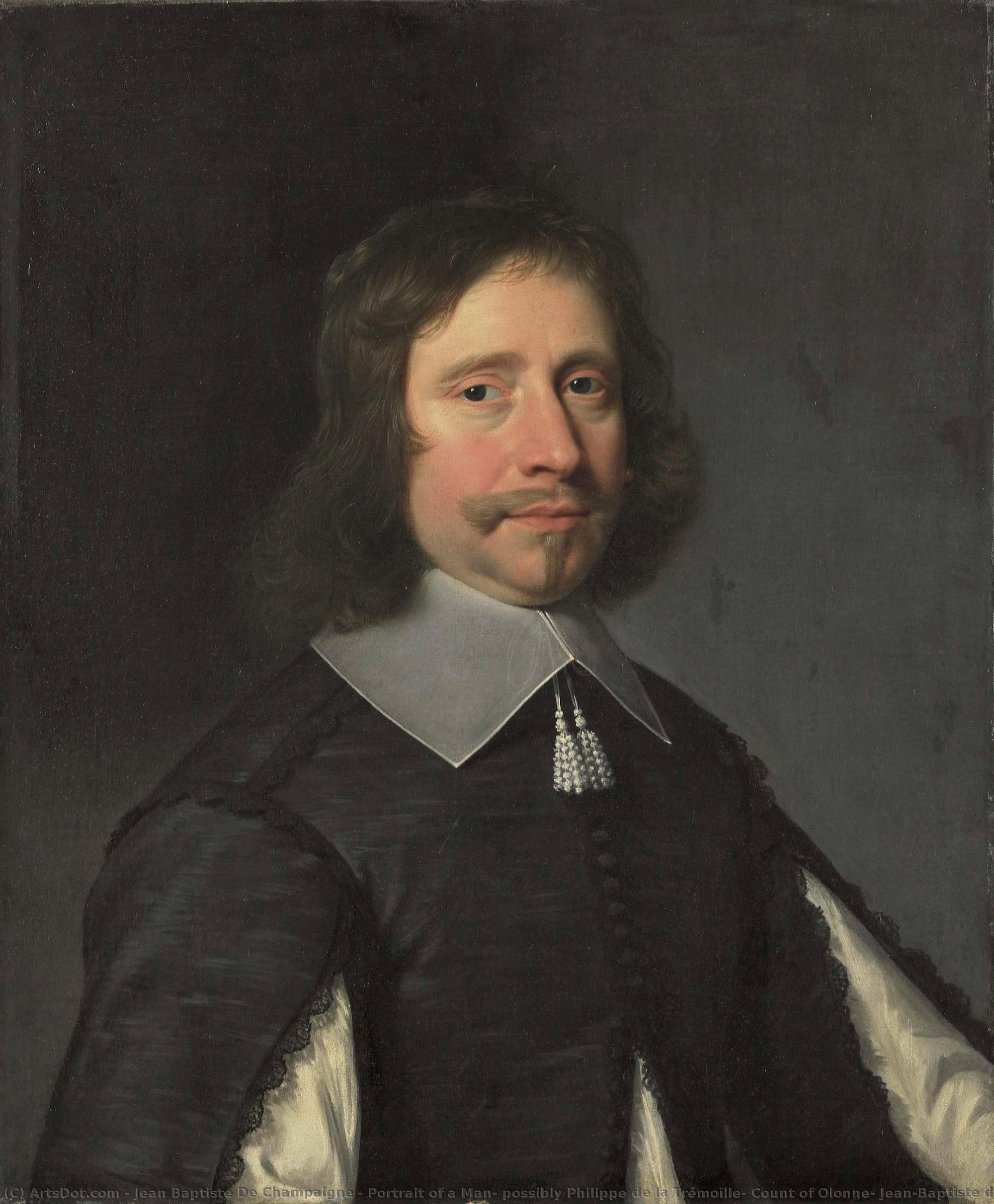 Portrait Of A Man, Possibly Philippe De La Trémoïlle, Count Of Olonne, Jean-baptiste De Champaigne (attributed To), 1641 - 1681 — Jean Baptiste De Champaigne