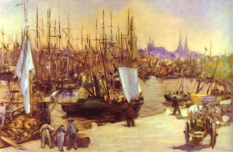 The Harbour At Bordeaux — Édouard Manet