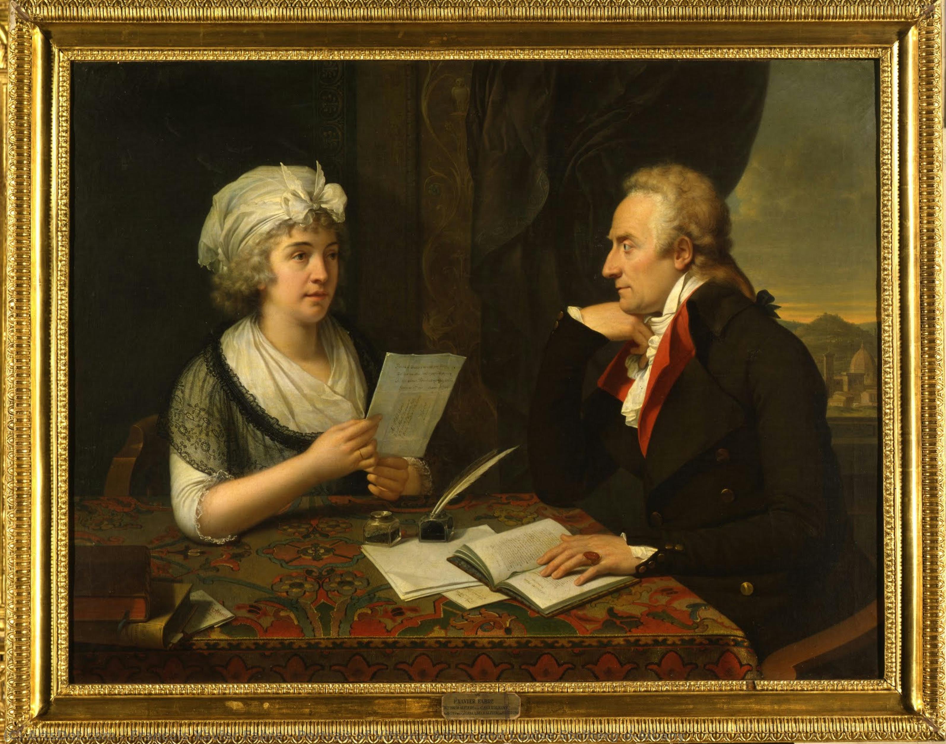 Portrait Of Vittorio Alfieri And Louise Stolberg D’albany — François Xavier Fabre
