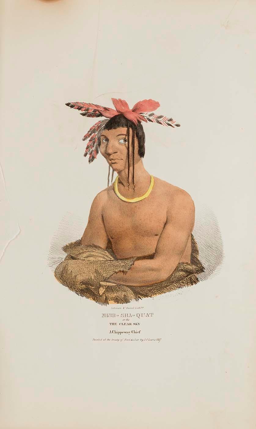 Mish Sha Quat Or The Clear Sky A Chippeway Chief, From The Aboriginal Portfolio — James Otto Lewis