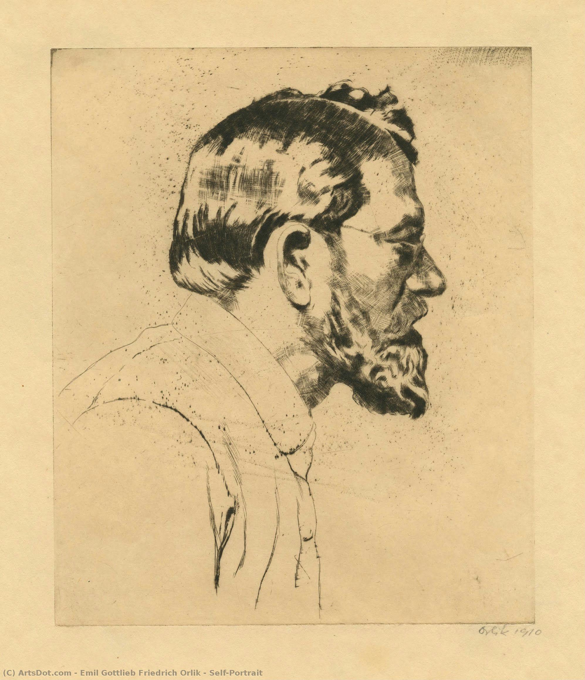 Self-portrait — Emil Gottlieb Friedrich Orlik