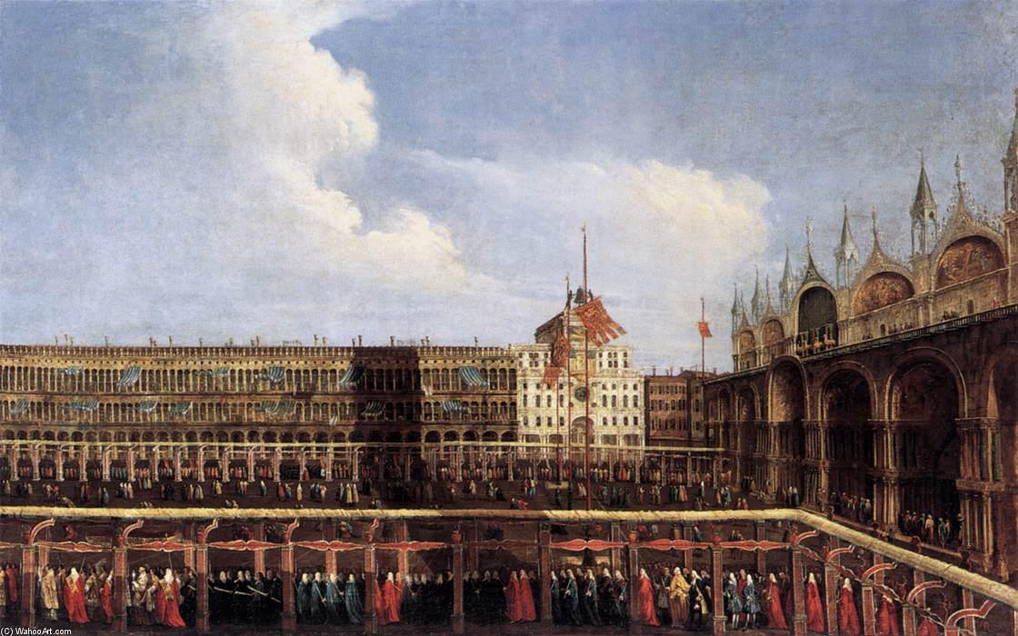 Feast Of Corpus Christi Procession, Piazza Di San Marco — Antonio Diziani