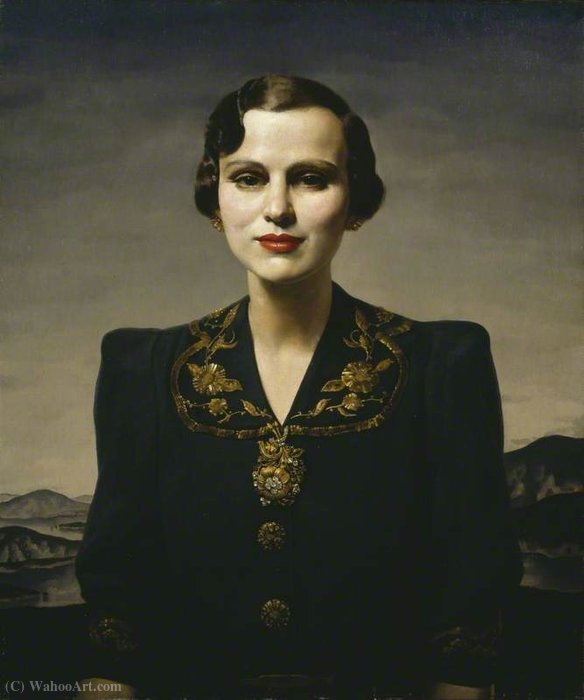 Portrait Of Margaret, Duchess Of Argyll — Gerald Leslie Brockhurst