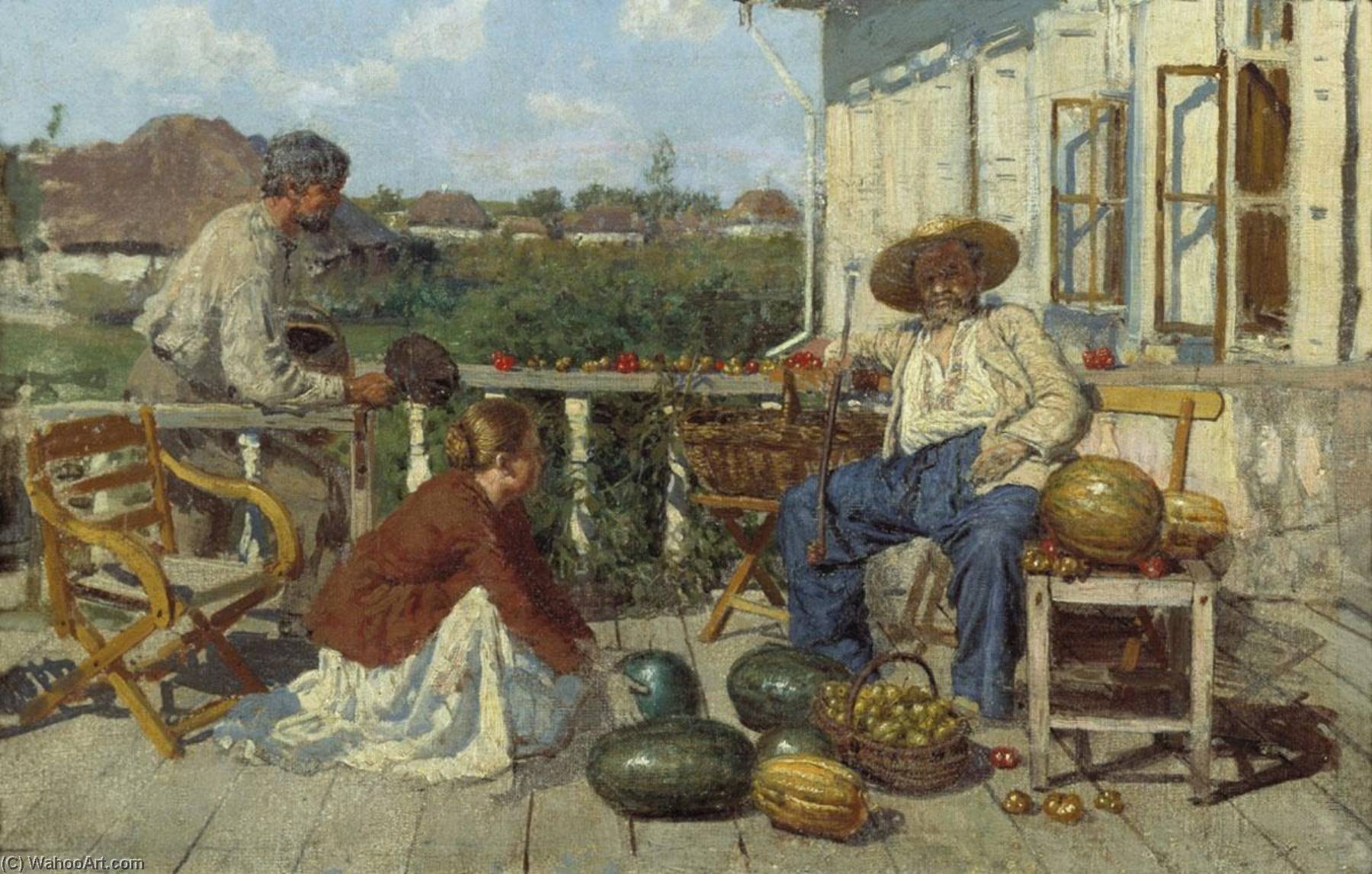 In The Village — Konstantin Apollonovich Savitsky