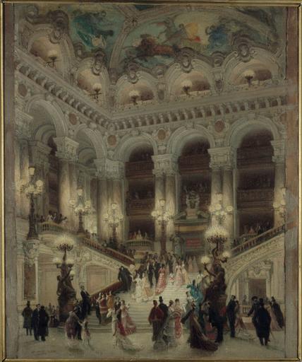 L'escalier De L'opéra Garnier — Louis Beroud