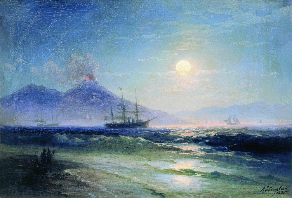 The Bay Of Naples At Night — Ivan Konstantinovich Aivazovsky