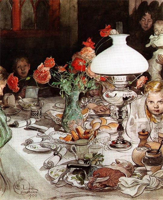 Around The Lamp — Carl Larsson