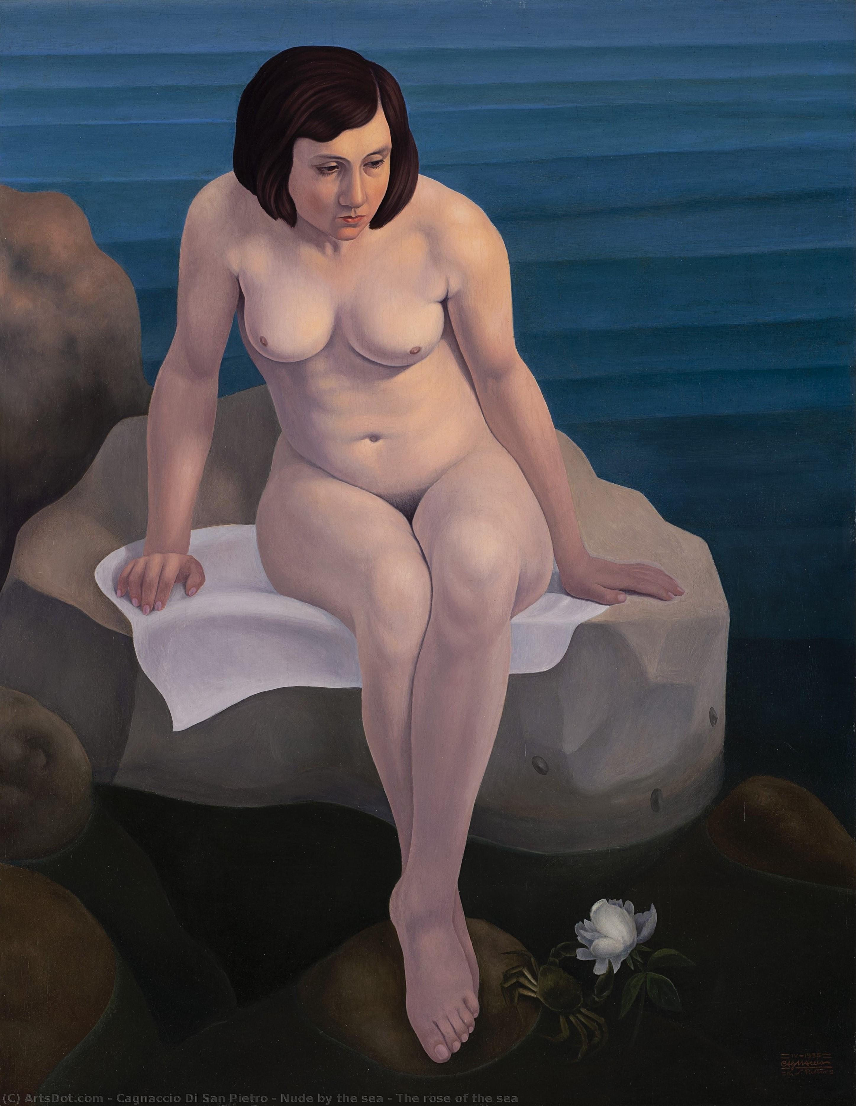 Nude By The Sea / The Rose Of The Sea — Cagnaccio Di San Pietro
