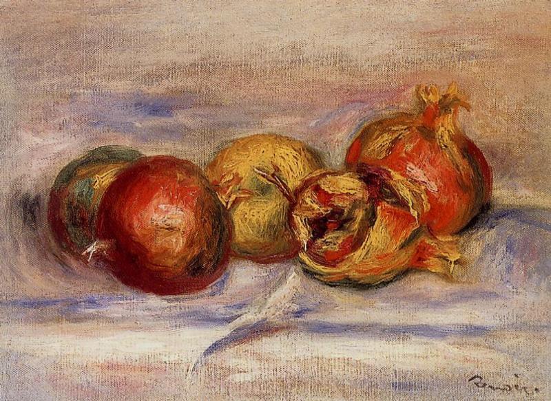 Three Pomegranates And Two Apples — Пьер-огюст Ренуар