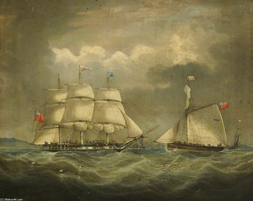 The Barque 'iris' At Sea — Томас Баттерсворт
