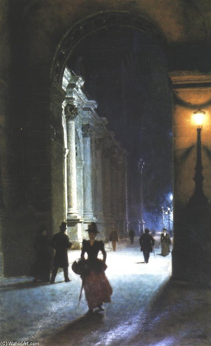 Louvre At Night — Aleksander Gierymski
