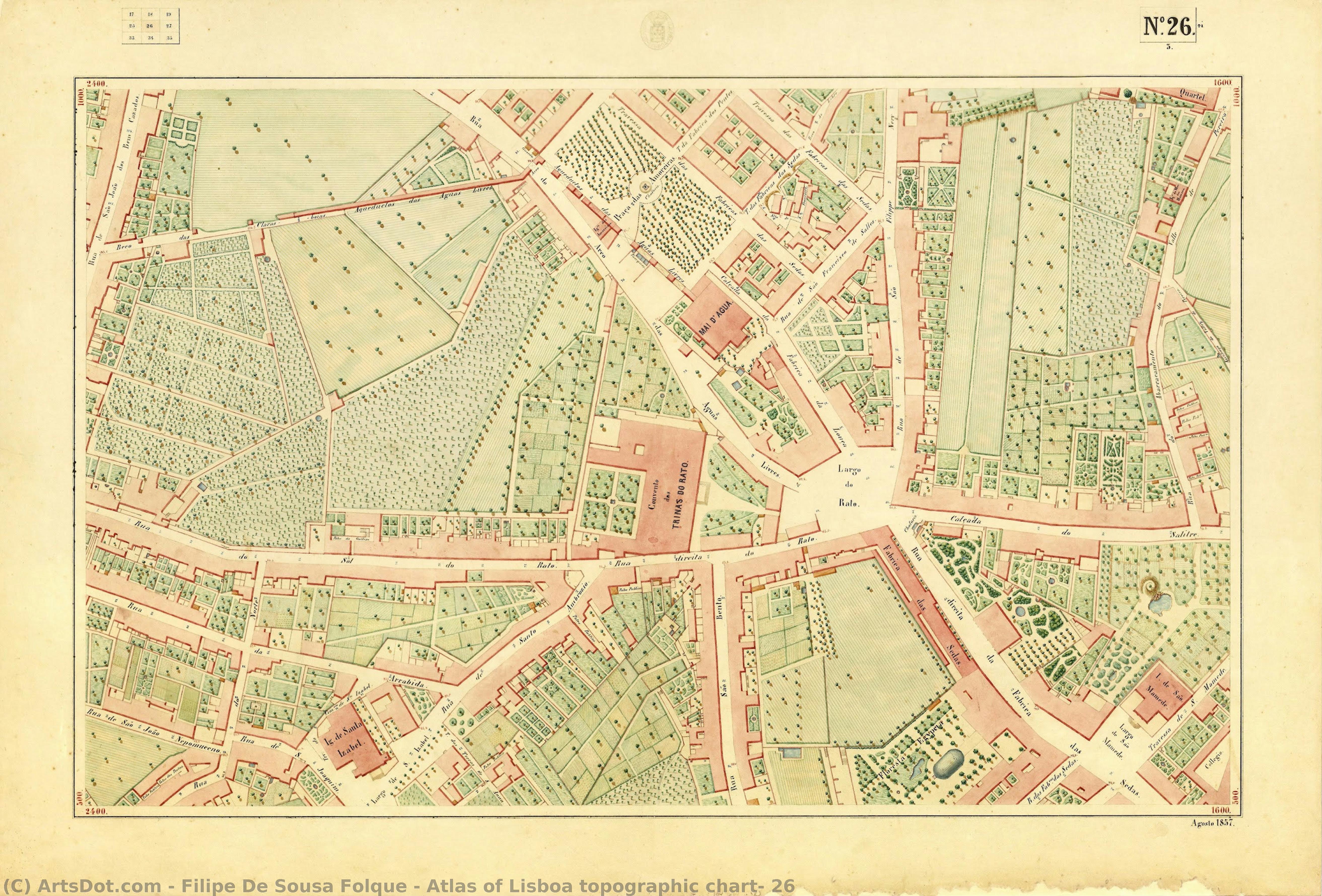 Atlas Of Lisboa Topographic Chart, 26 — Filipe Folque