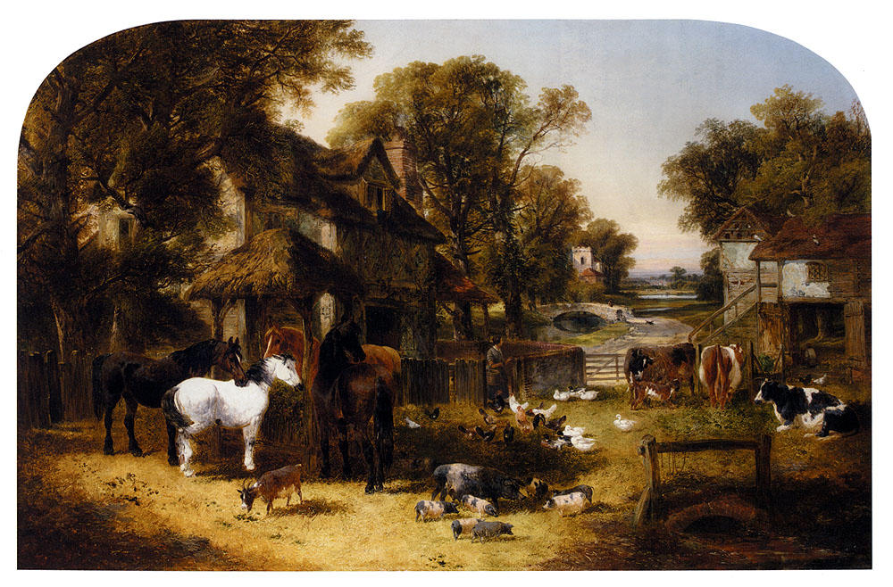 An English Farmyard Idyll — John Frederick Herring Jr.
