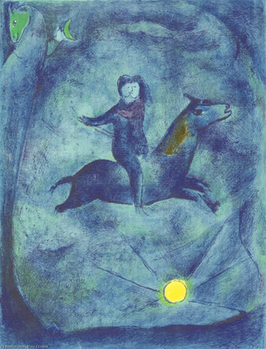 Mounting The Ebony Horse — Марк Шагал