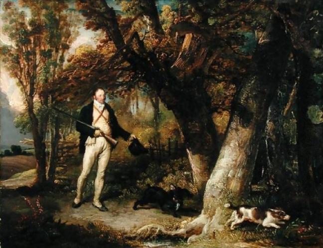 Portrait Of The Rev. Thomas Levett And Favourite Dogs, Cock-shooting — James Ward