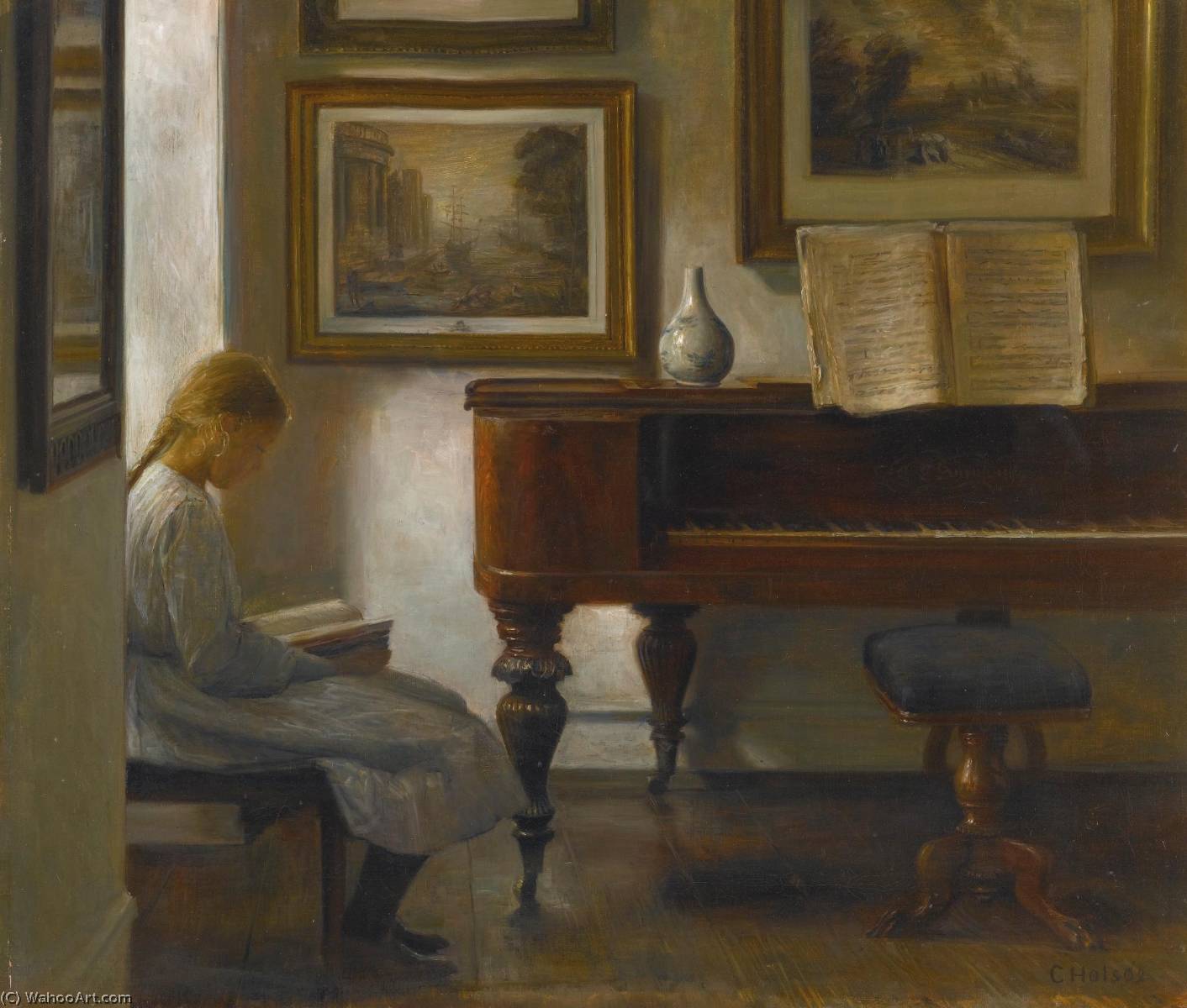 Girl In An Interior — Carl Holsøe