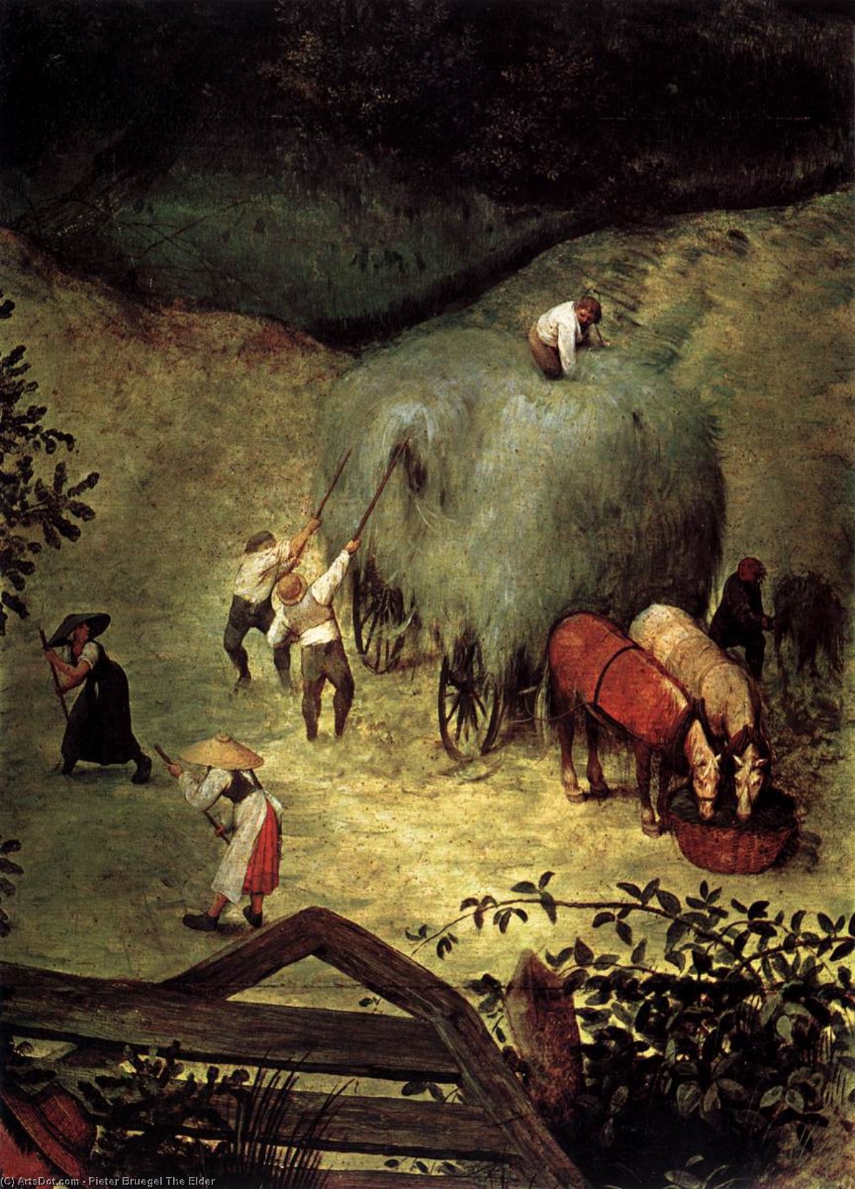 Haymaking (detail) — Pieter Bruegel The Elder