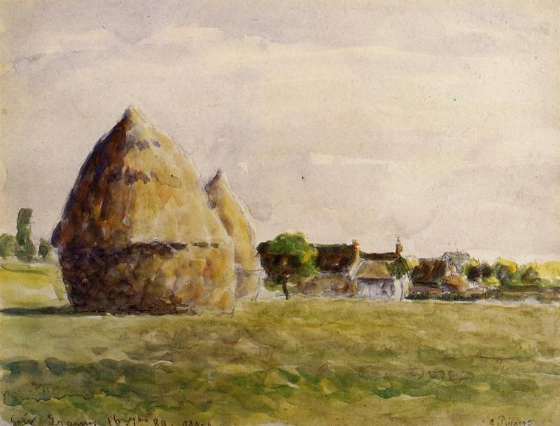 Twilight, Eragny — Camille Pissarro