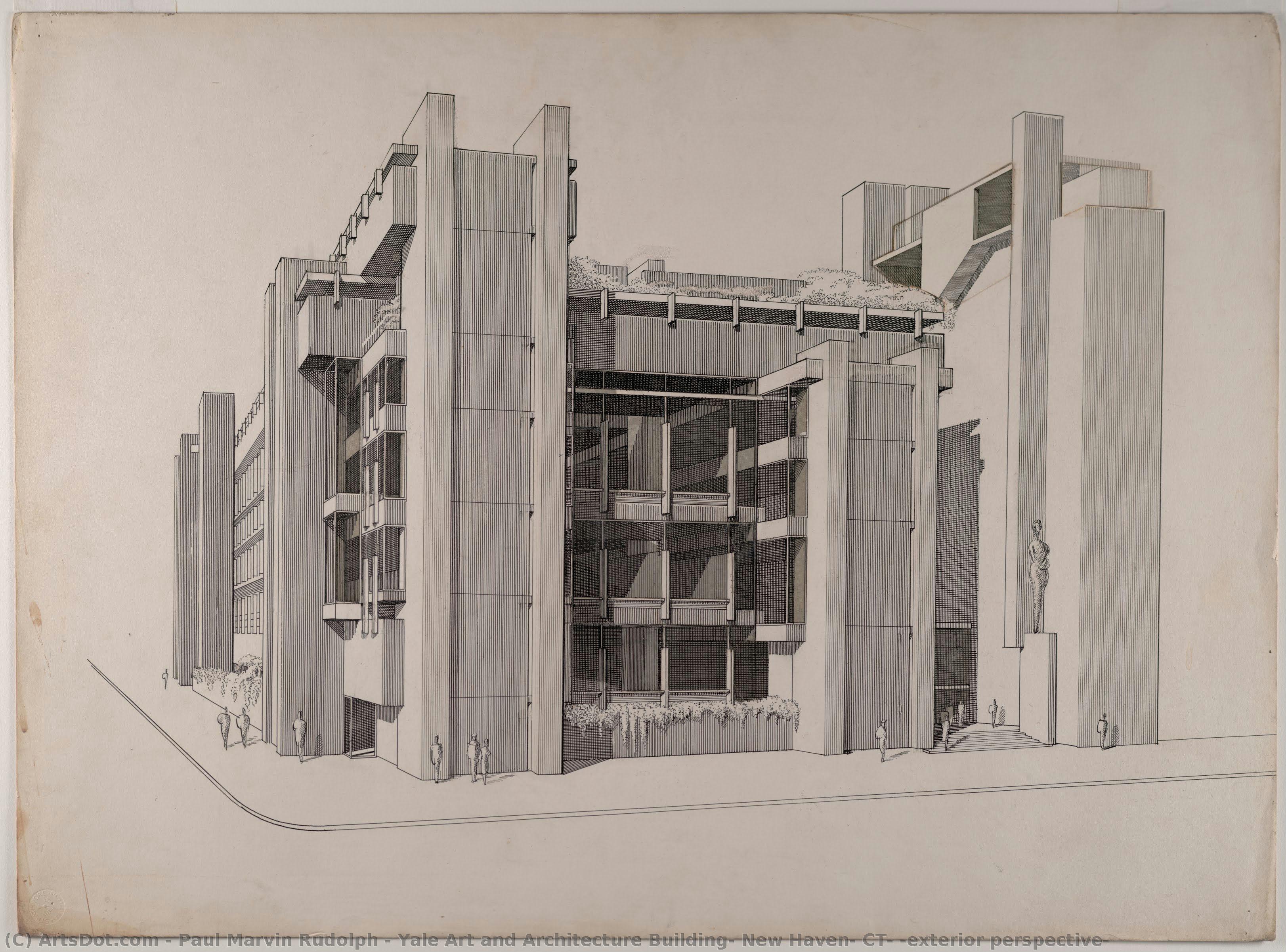 Yale Art And Architecture Building, New Haven, Ct; [exterior Perspective] — Paul Marvin Rudolph