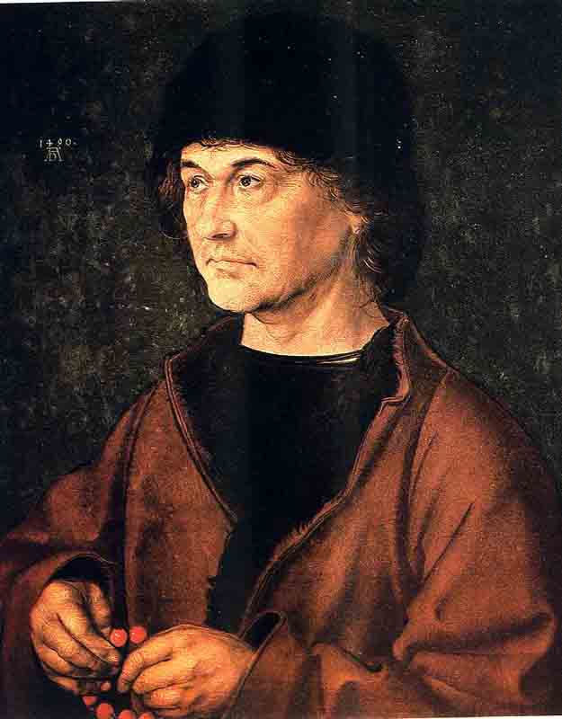Porträt Seines Vaters, Florenz Uffizi — Albrecht Dürer