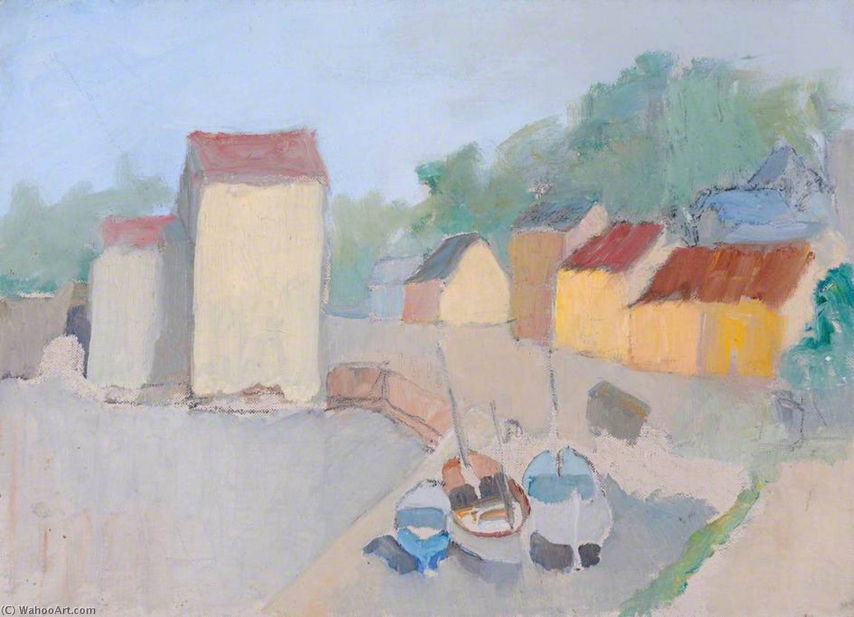 Boats In Dry Dock — Margaret Sidney Davies