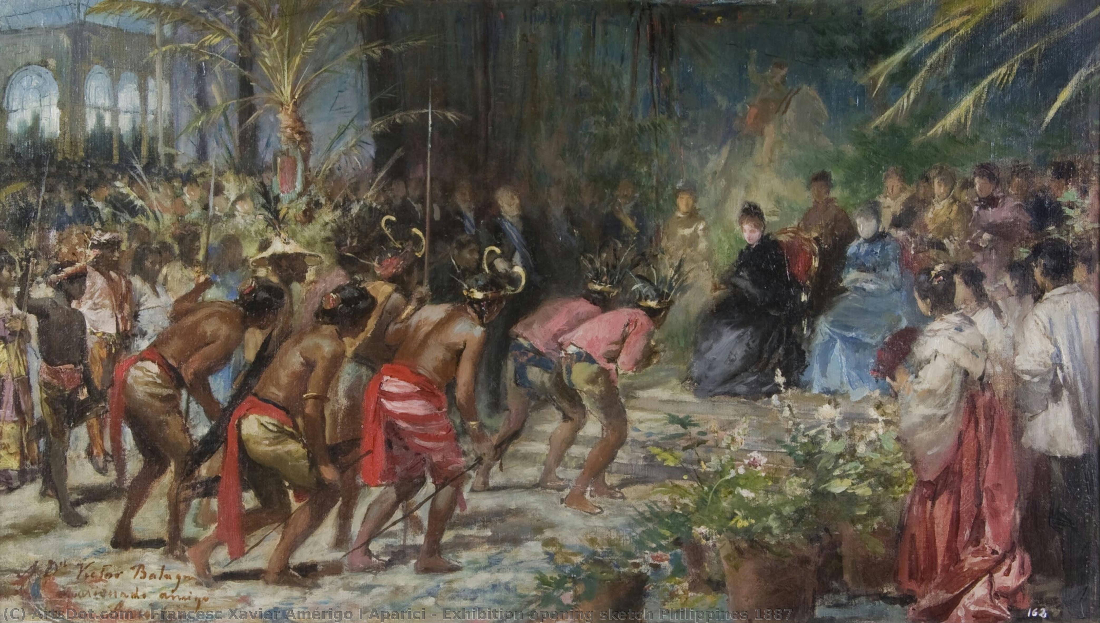 Exhibition Opening Sketch Philippines 1887 — Francesc Xavier Amérigo I Aparici
