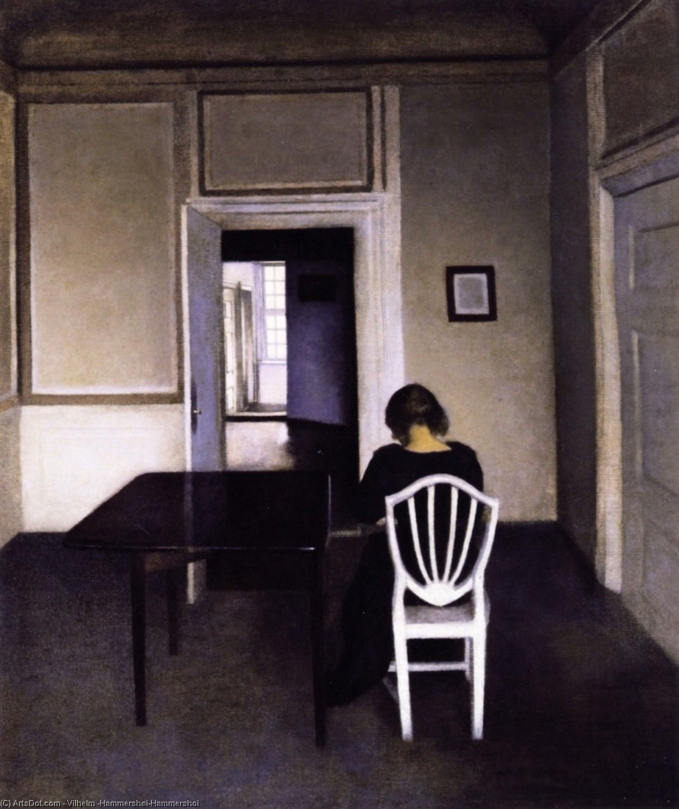 Interior With Ida In A White Chair — Vilhelm (hammershøi)hammershoi