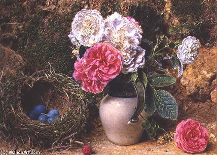 Roses And Bird's Nest — William Henry Hunt