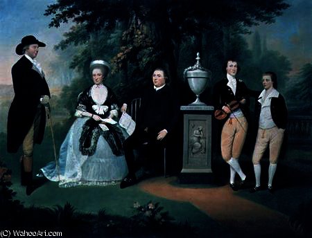Members Of The Wilson Family Grouped Round A Memorial Of William Pitt The Younger — John Downman