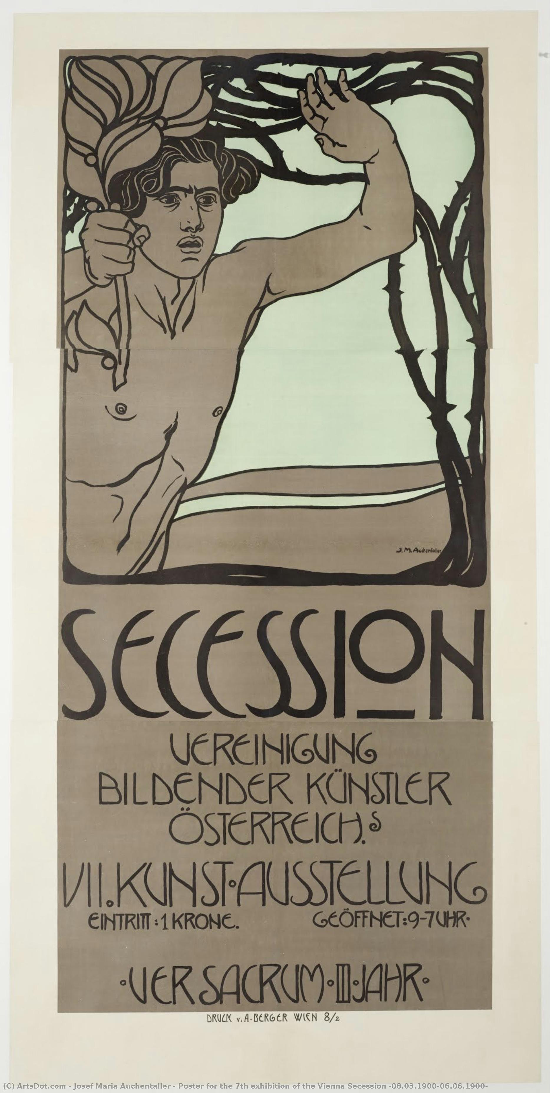 Poster For The 7th Exhibition Of The Vienna Secession (08.03.1900-06.06.1900) — Josef Maria Auchentaller