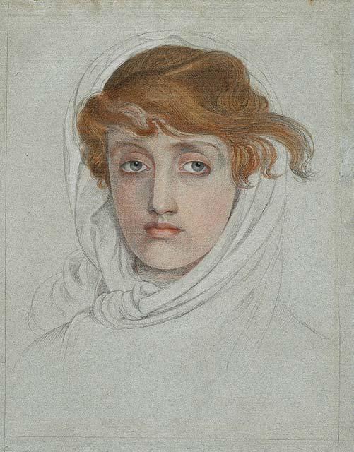 Head Of A Young Woman — Anthony Frederick Augustus Sandys
