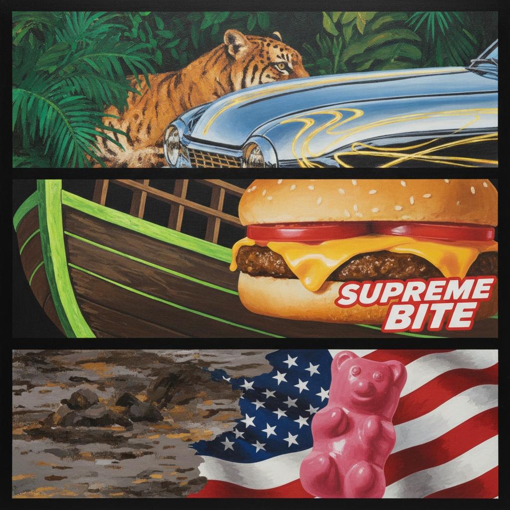 Tiger, Chrome, And The Glazed Pink Gummy Bear — Inès Rolland