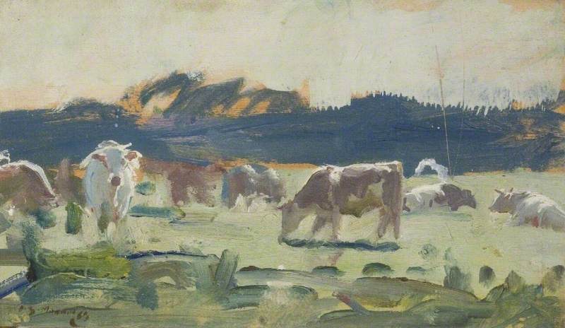 Studie Von Kühen, Thorington Straße, Stour Valley — Sir Alfred James Munnings