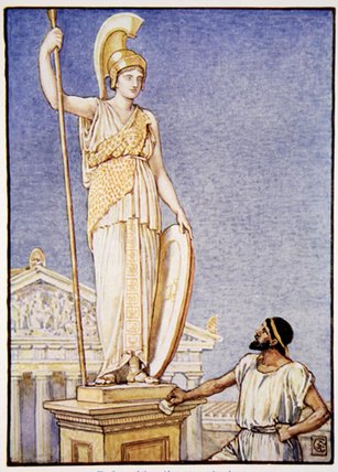 The Figure Of The Goddess Was A Colossal One — Walter Crane