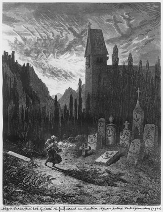 The Wandering Jew In The Cemetery — Paul Gustave Doré