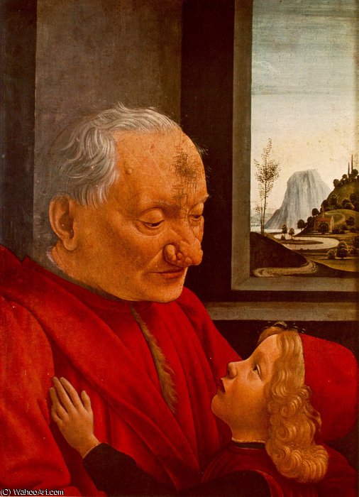Portrait Of An Old Man With A Child — Domenico Ghirlandaio